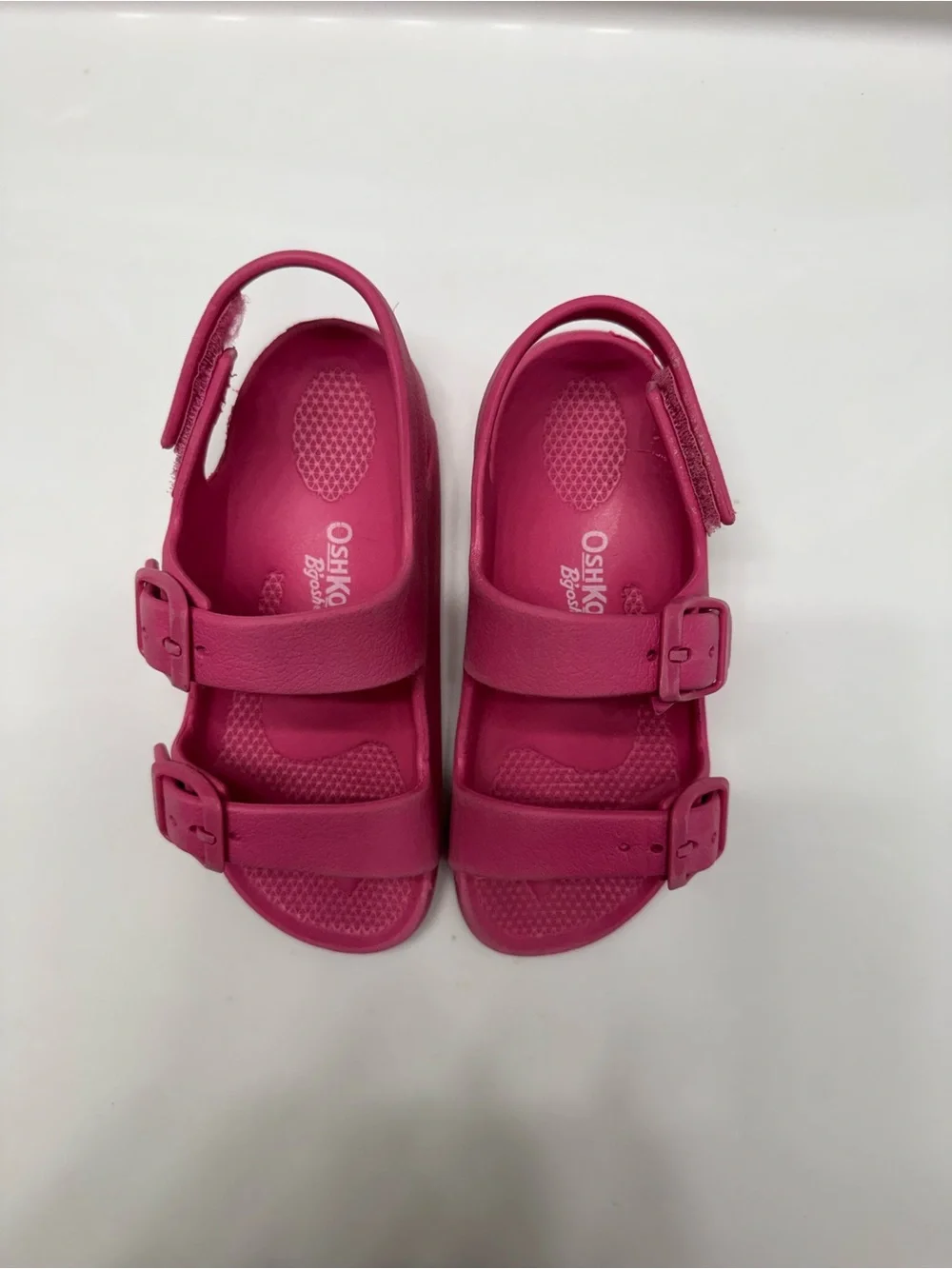 OshKosh B'gosh Girls' Bright Pink Double-Buckle Sandals